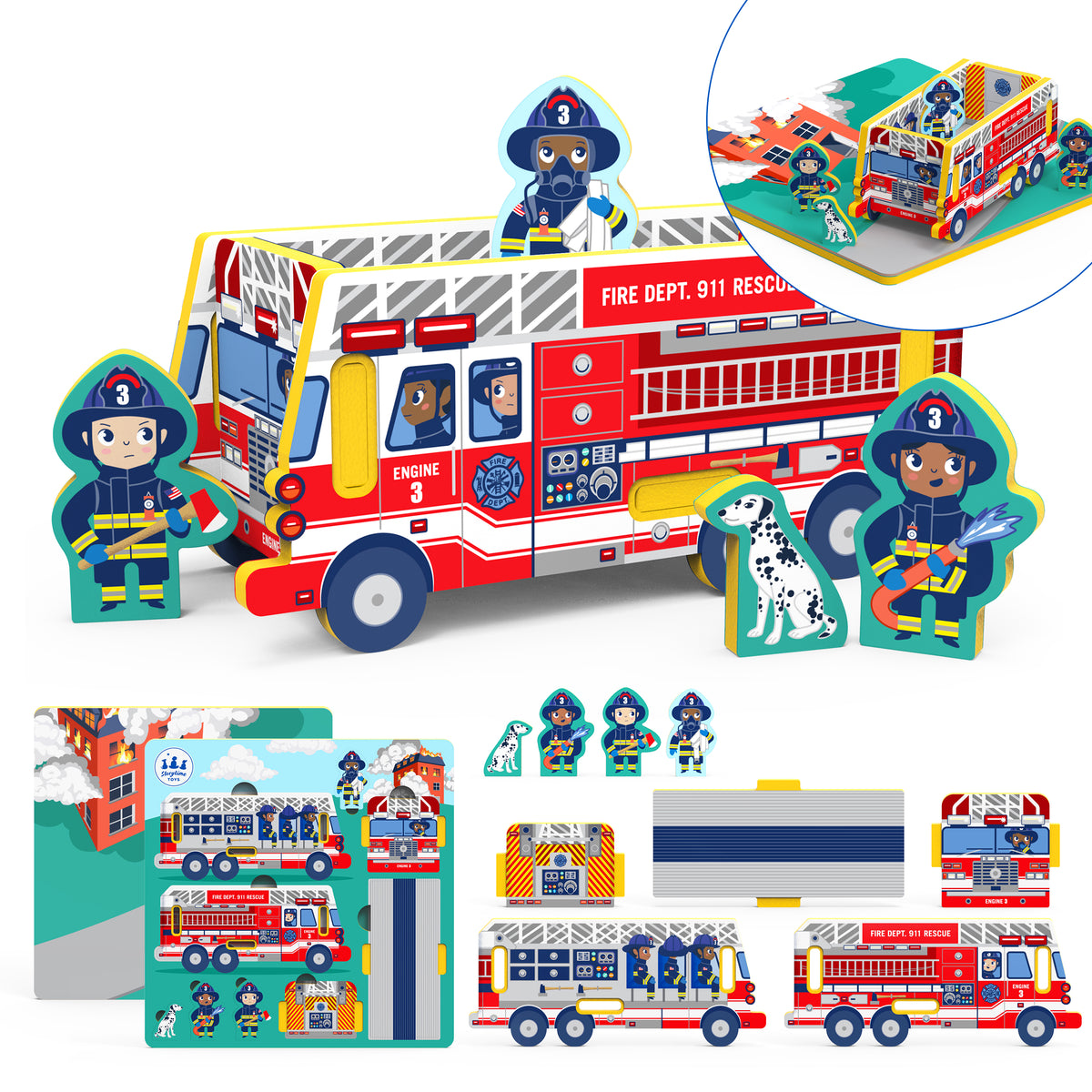 Fire Truck Pop‑Together Playworld