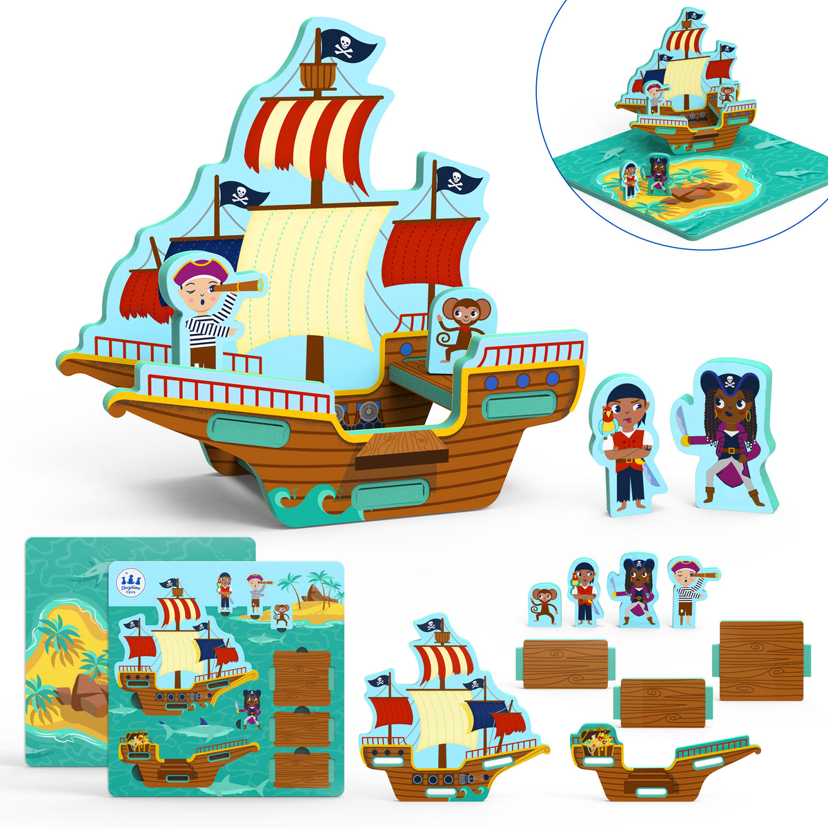 Pirate Ship Pop-Together Playworld