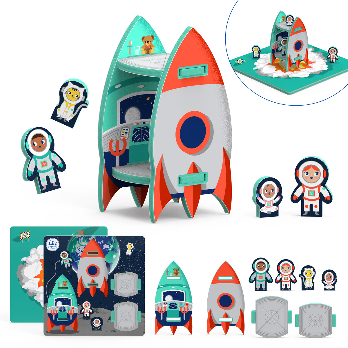 Spaceship Pop‑Together Playworld