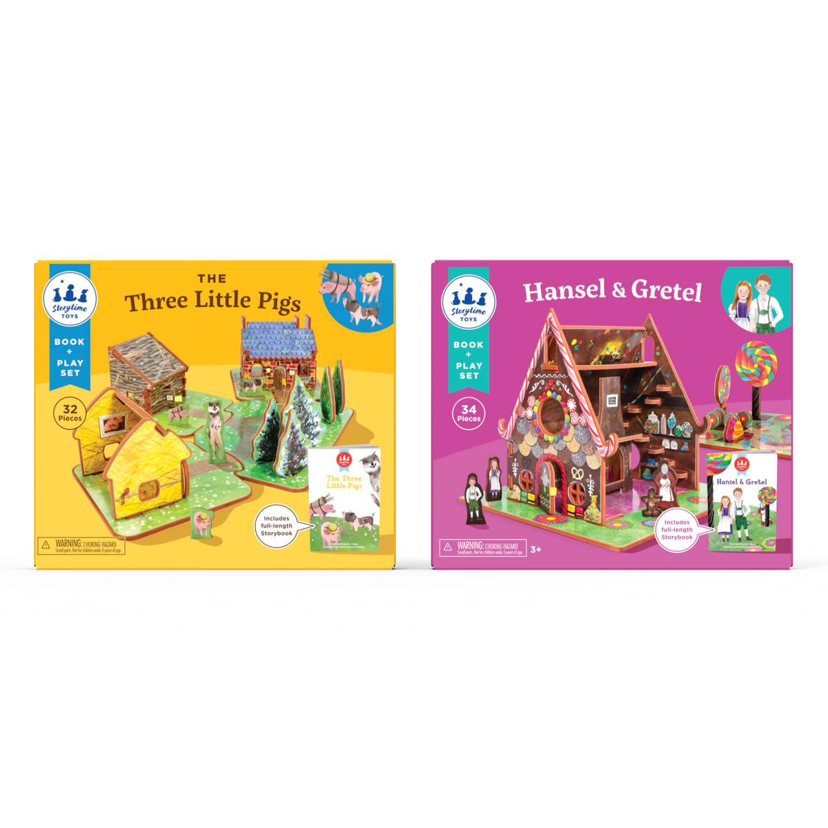 Happily Ever After Duo - The Three Little Pigs &amp; Hansel &amp; Gretel Storybook Playsets