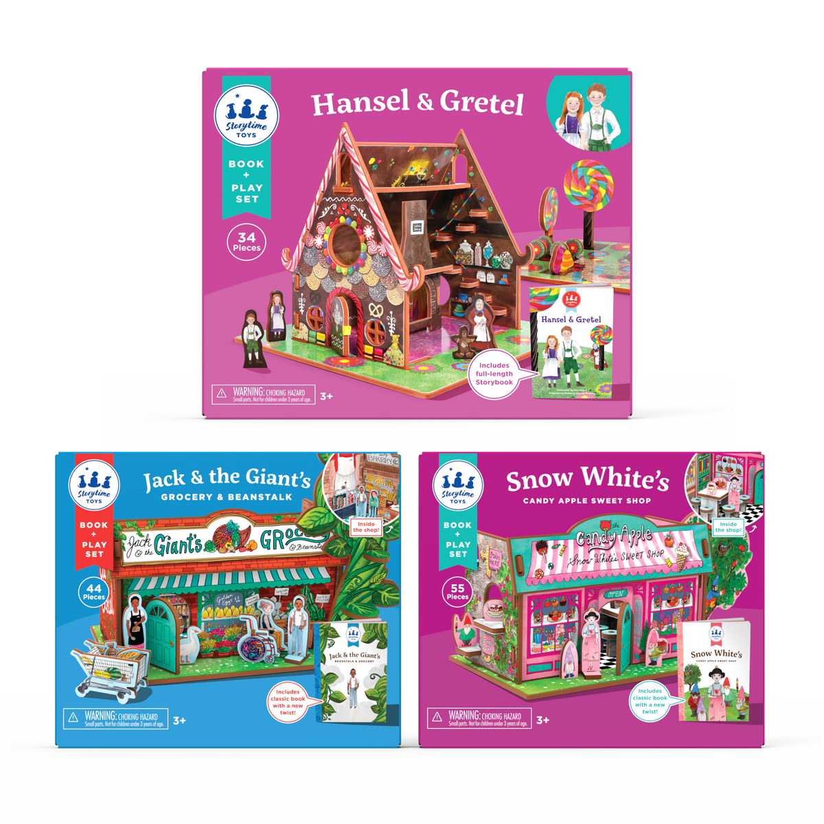 Sweet Fairytale Feast Bundle - 1 Classic &amp; 2 Modern Storybook Playsets