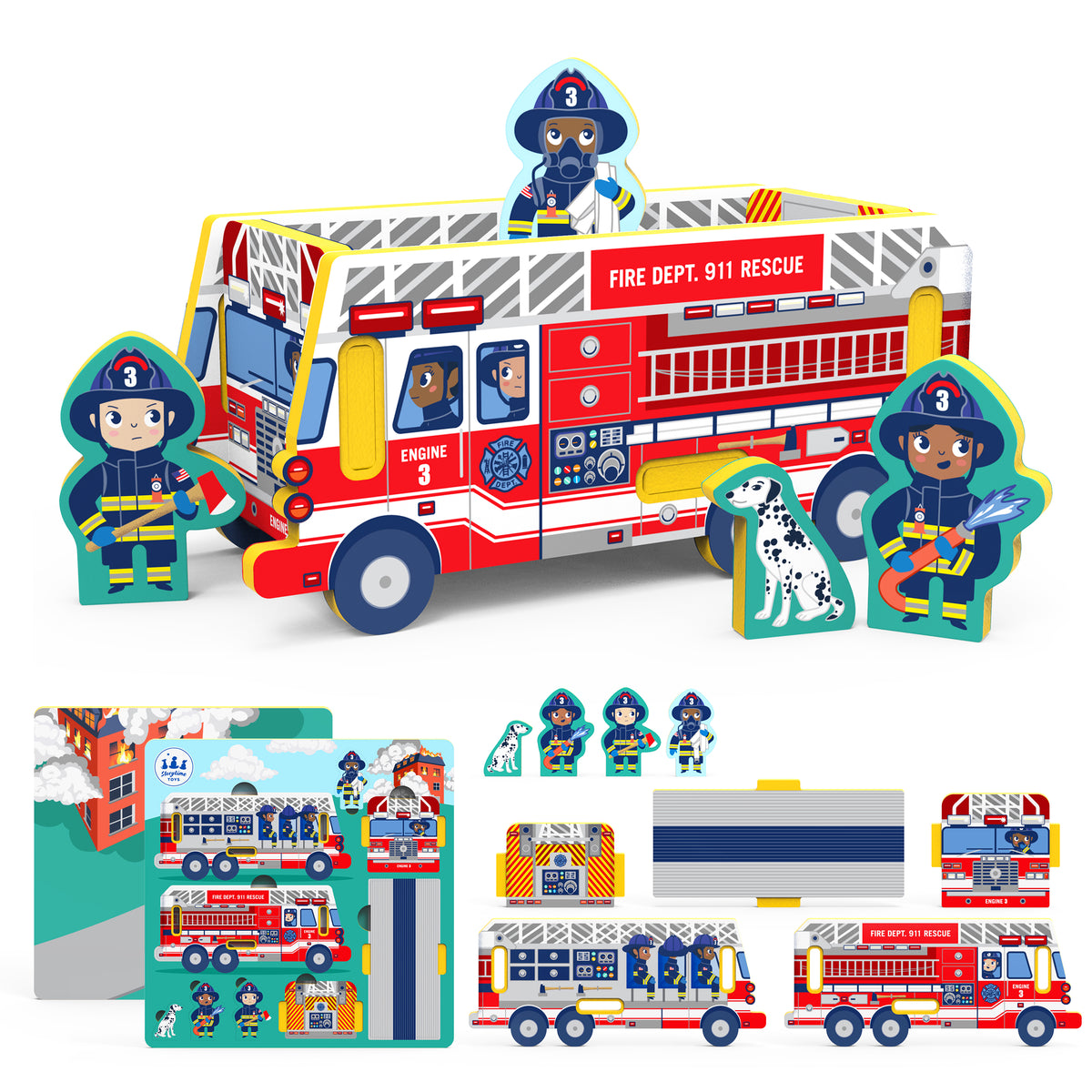 On-the-Go Puzzle Duo: Fire Truck &amp; School Bus (2 Puzzles)