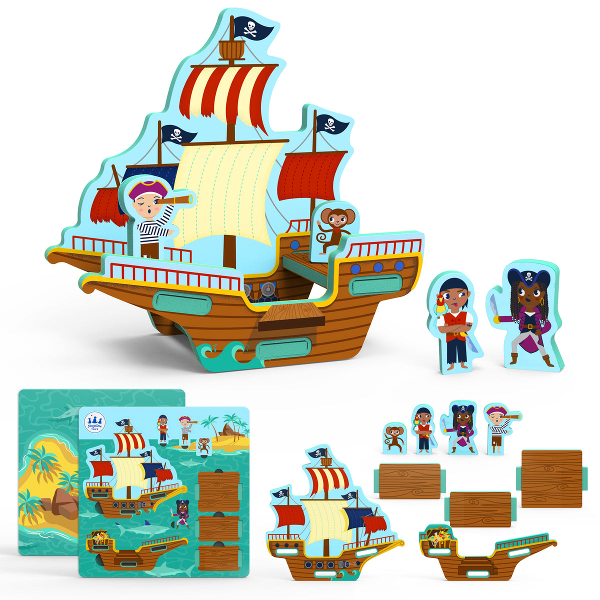 Out of This World &amp; High Seas Puzzle Expedition Duo: Spaceship &amp; Pirate Ship (2 Puzzles)