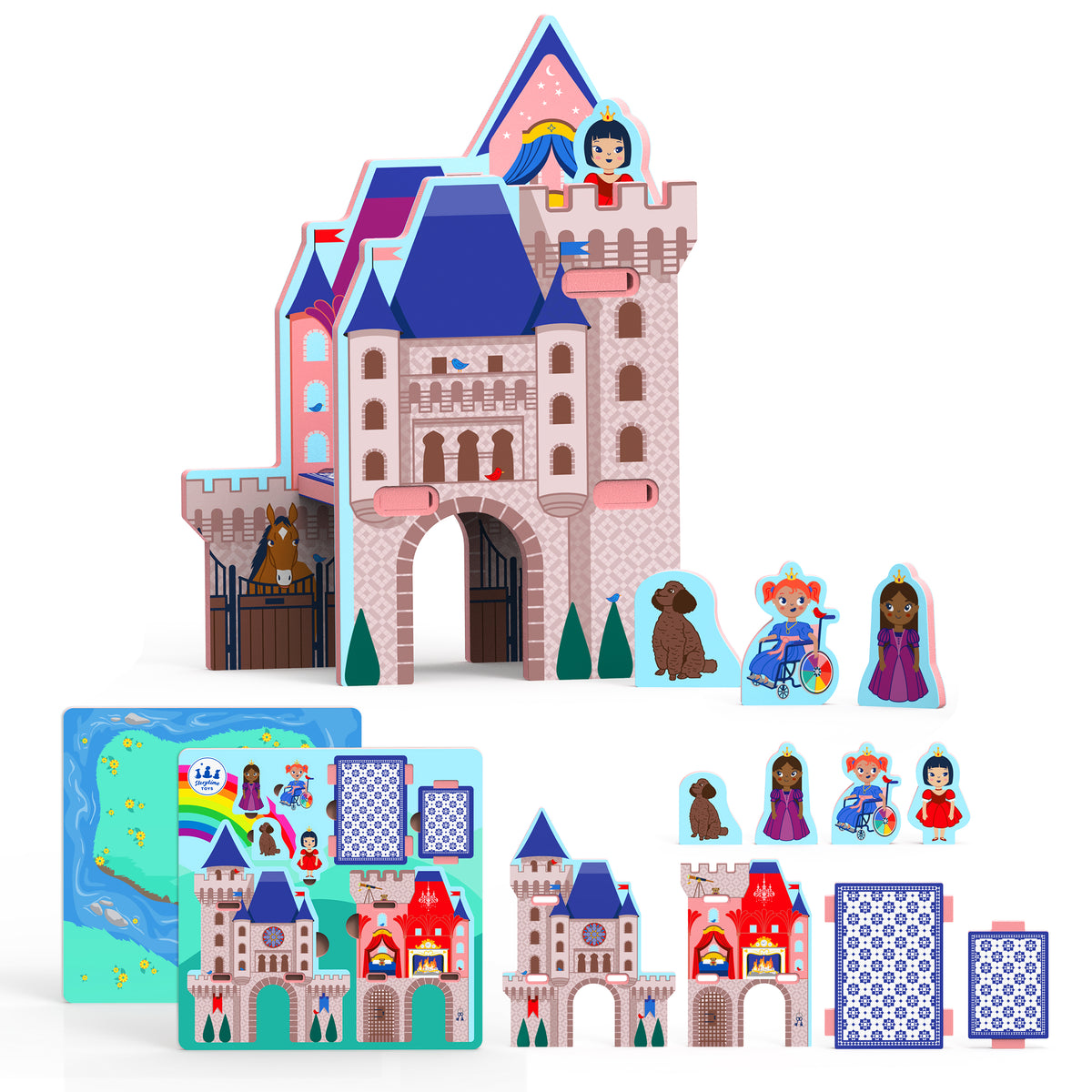 Enchanted Trio Puzzle Bundle: Princess, Pirate, Unicorn (3 Puzzles)