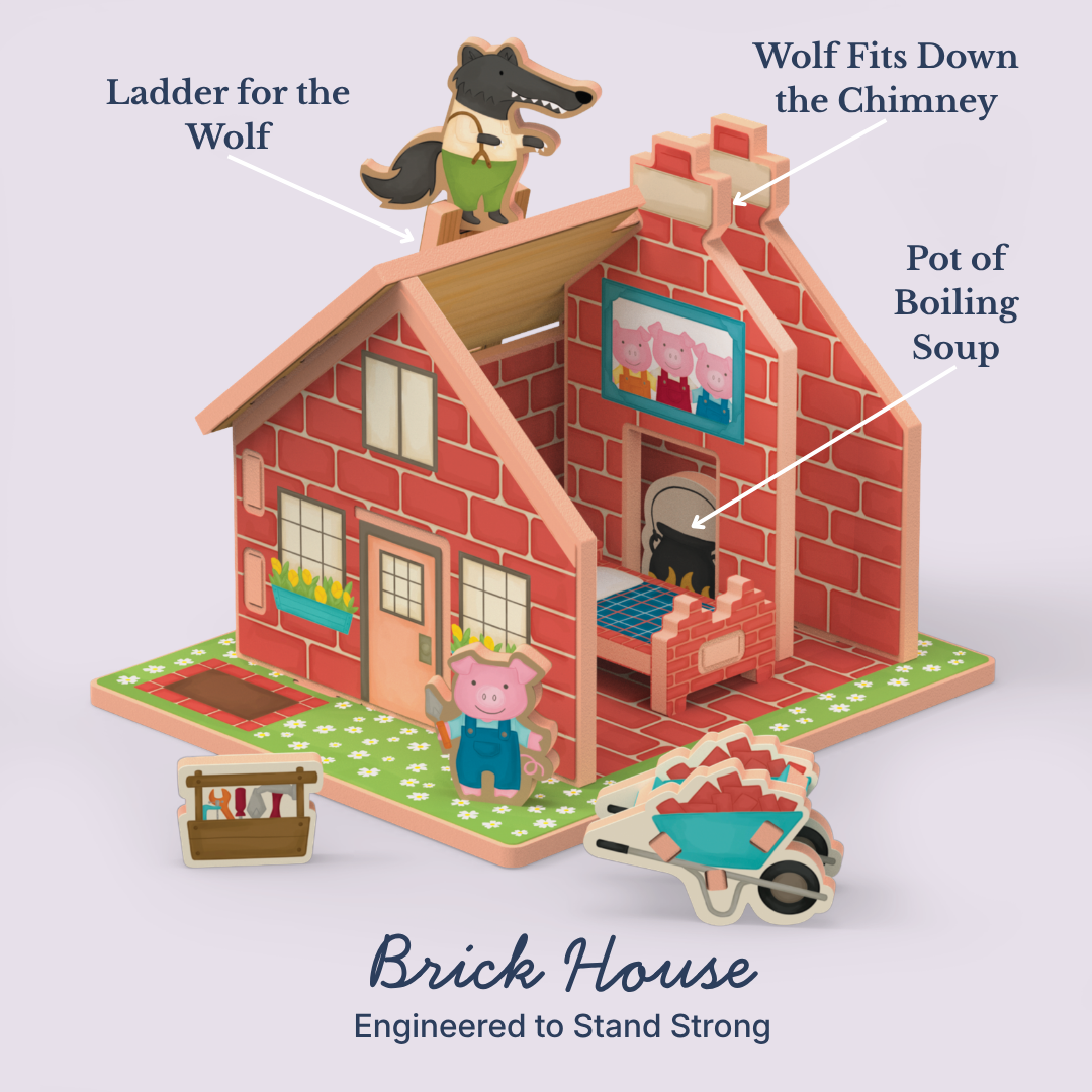 The Three Little Pigs Storybook Playset